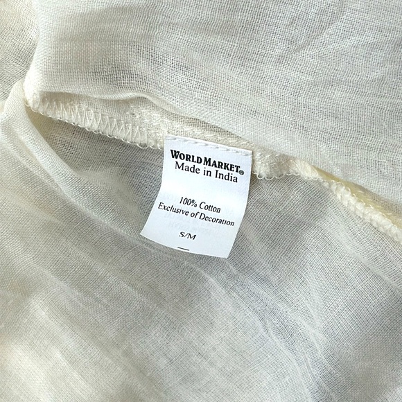 NWT World Market Natalie Cream and blue Coverup | Size: S/M - Picture 9 of 10